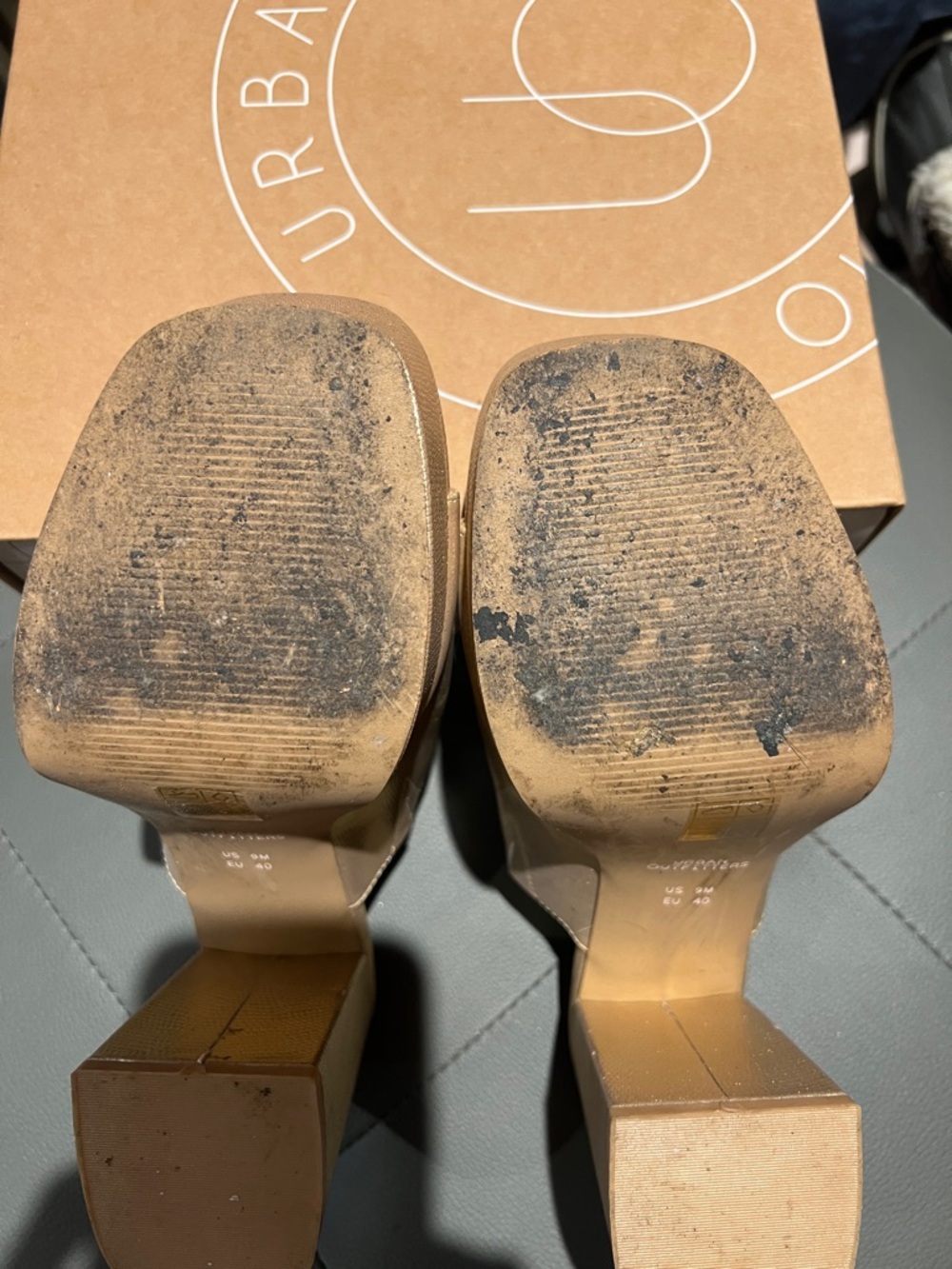 Urban Outfitters Metallic Gold Slide Mules - Picture 9 of 12